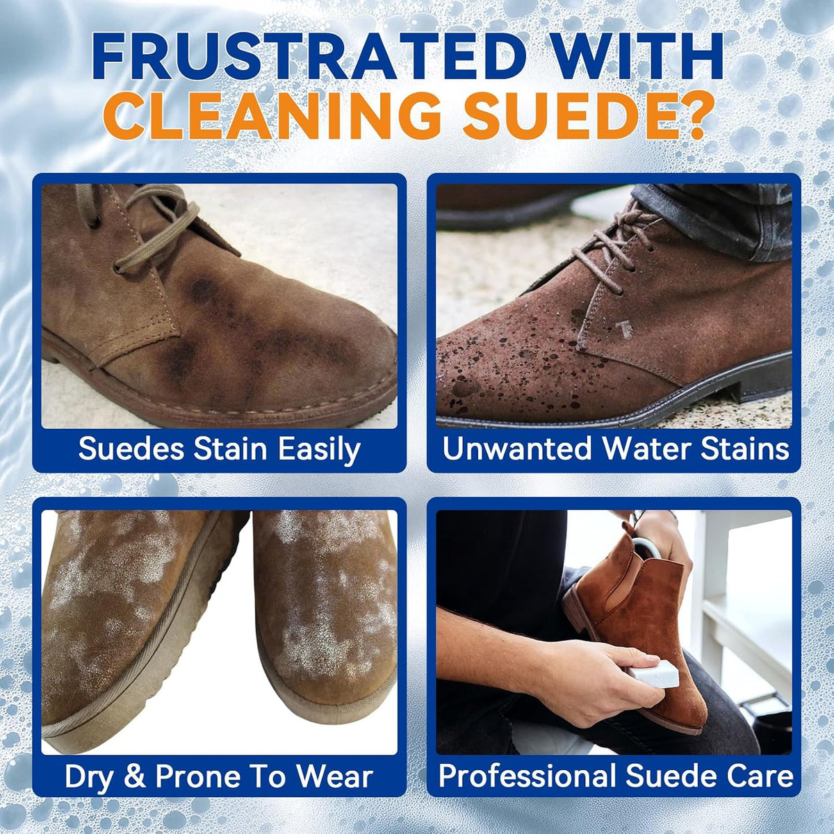 Suede Shoe Cleaner, Suede and Nubuck Cleaner Removes Dirt and Stains, Suede Shoe Cleaning Kit for Suede, Nubuck