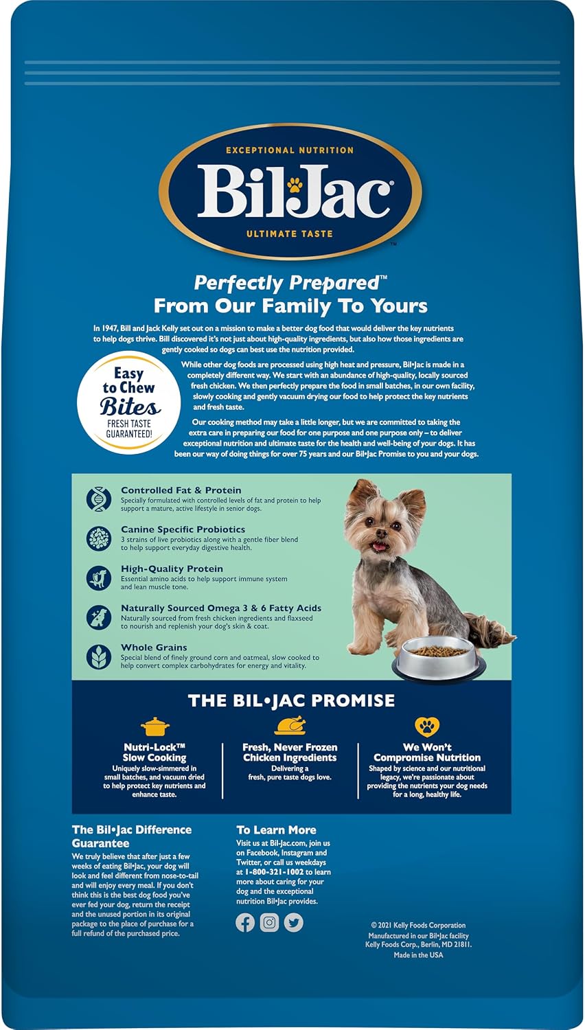 Small Breed Senior Dry Dog Food with Probiotics & Easy Bites | 6 lb