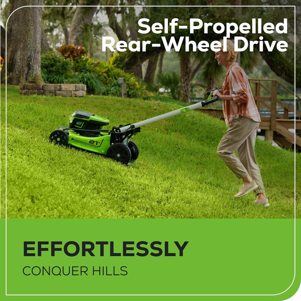 60V 21 in Self-Propelled Lawn Mower, (2) 4.0 Ah Battery Kit