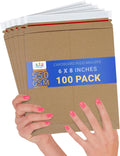 Rigid Mailers 6 x 8 Inch, Brown Cardboard Envelopes, Self Seal Tear Strip, 550 GSM Paperboard, Stay Flat Design, Pack