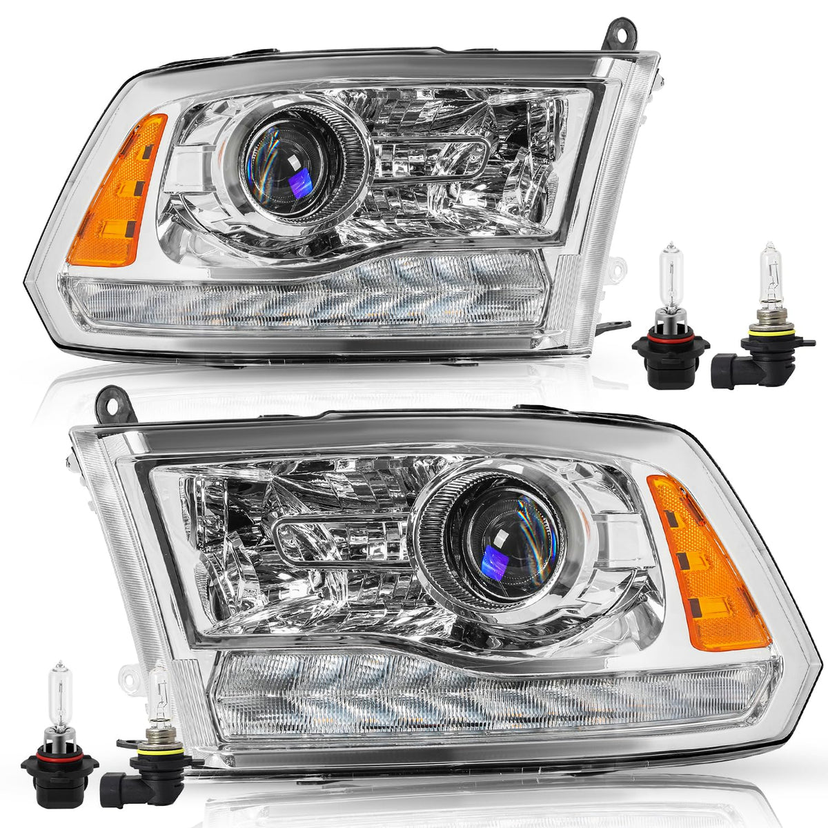 Headlight Assembly Fit for 2013-2018 Dodge Ram 1500 2500 3500