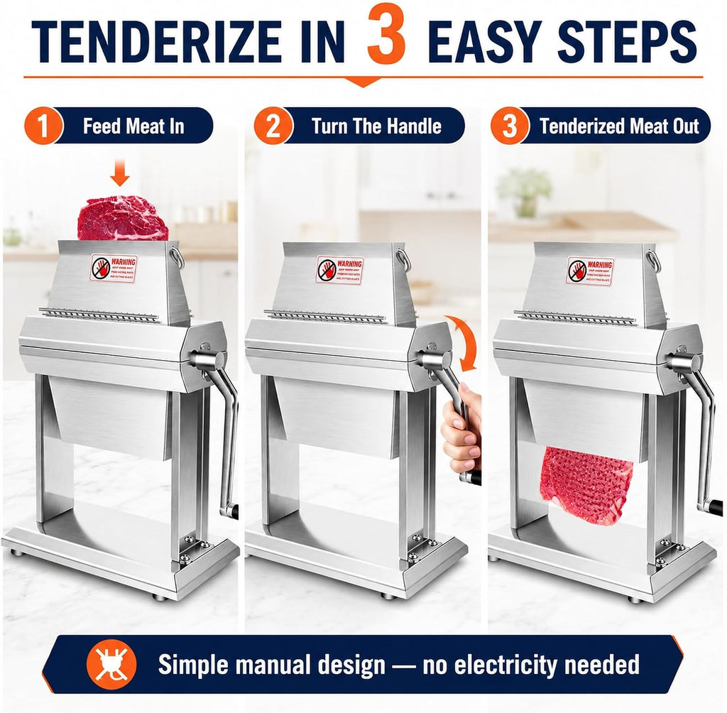 7" Commercial Meat Tenderizer Machine