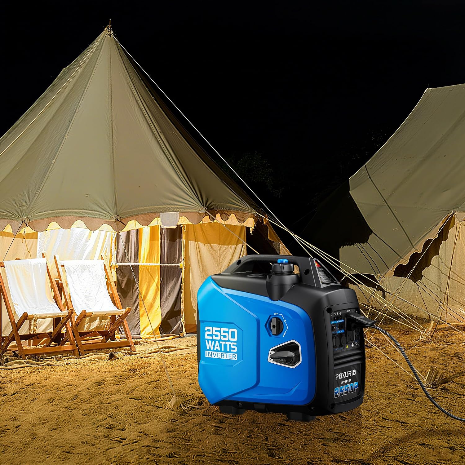 2550-Watt Portable Inverter Generator for Home Use, 1.06Gallon Large Fuel Tank Up to 10 Hours Use, 120V Gas Powered