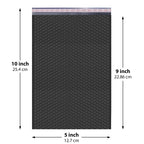 Black Bubble Mailers 5x10, Self Seal Poly Padded Envelopes #00, 250 Pack