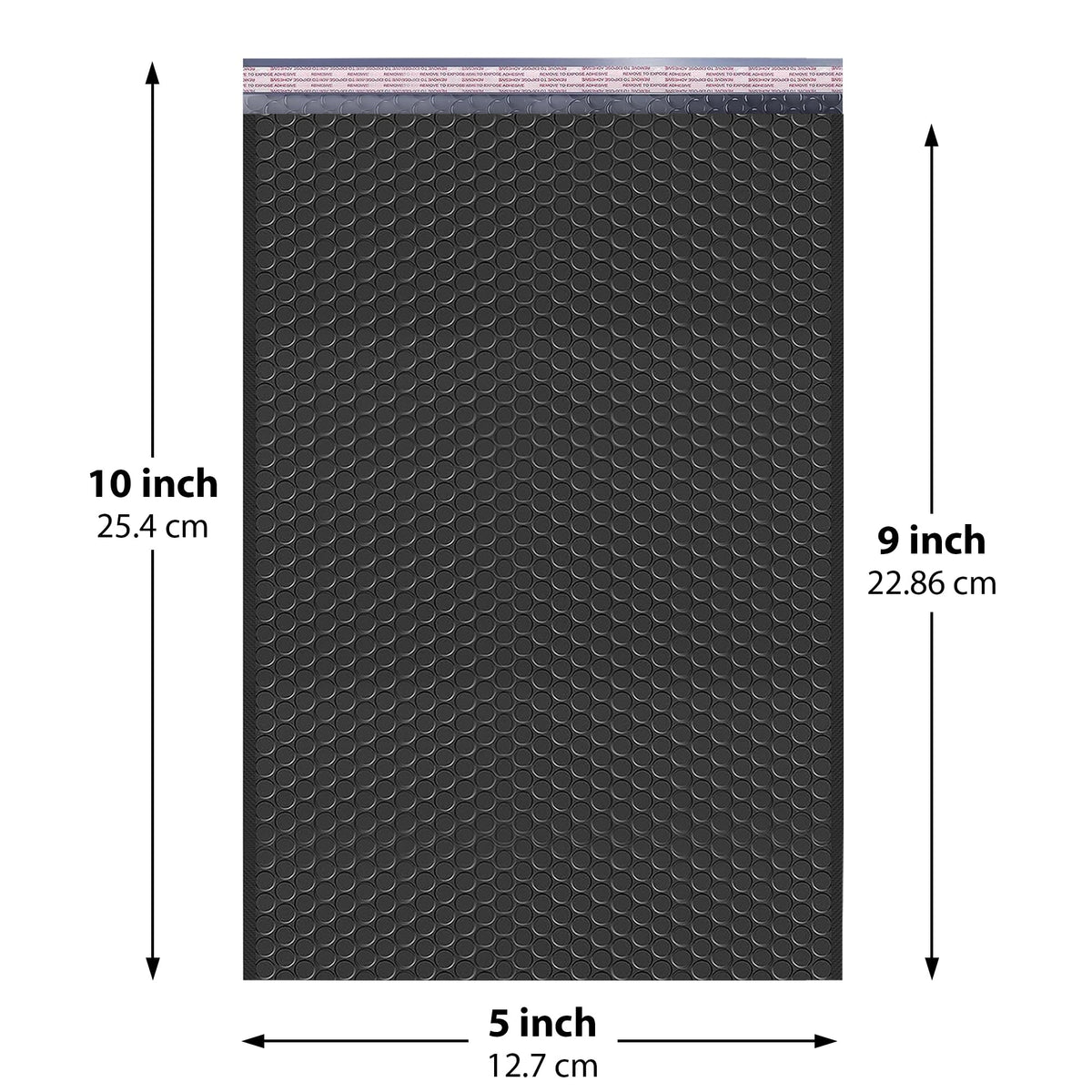 Black Bubble Mailers 5x10, Self Seal Poly Padded Envelopes #00, 250 Pack