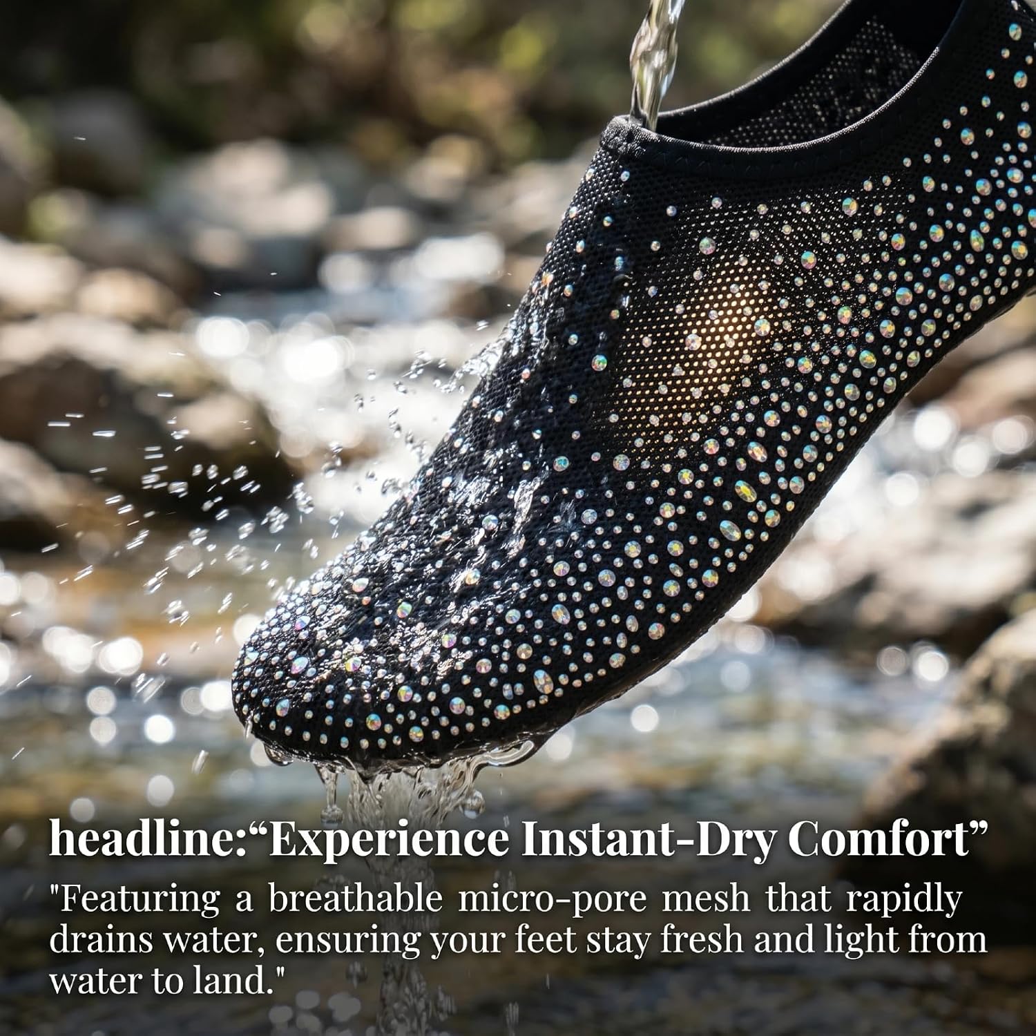 Womens Barefoot Water Shoes Quick-Dry Aqua Socks Slip-On Non Slip Beach Shoes Travel House Slippers Swim Surf Yoga