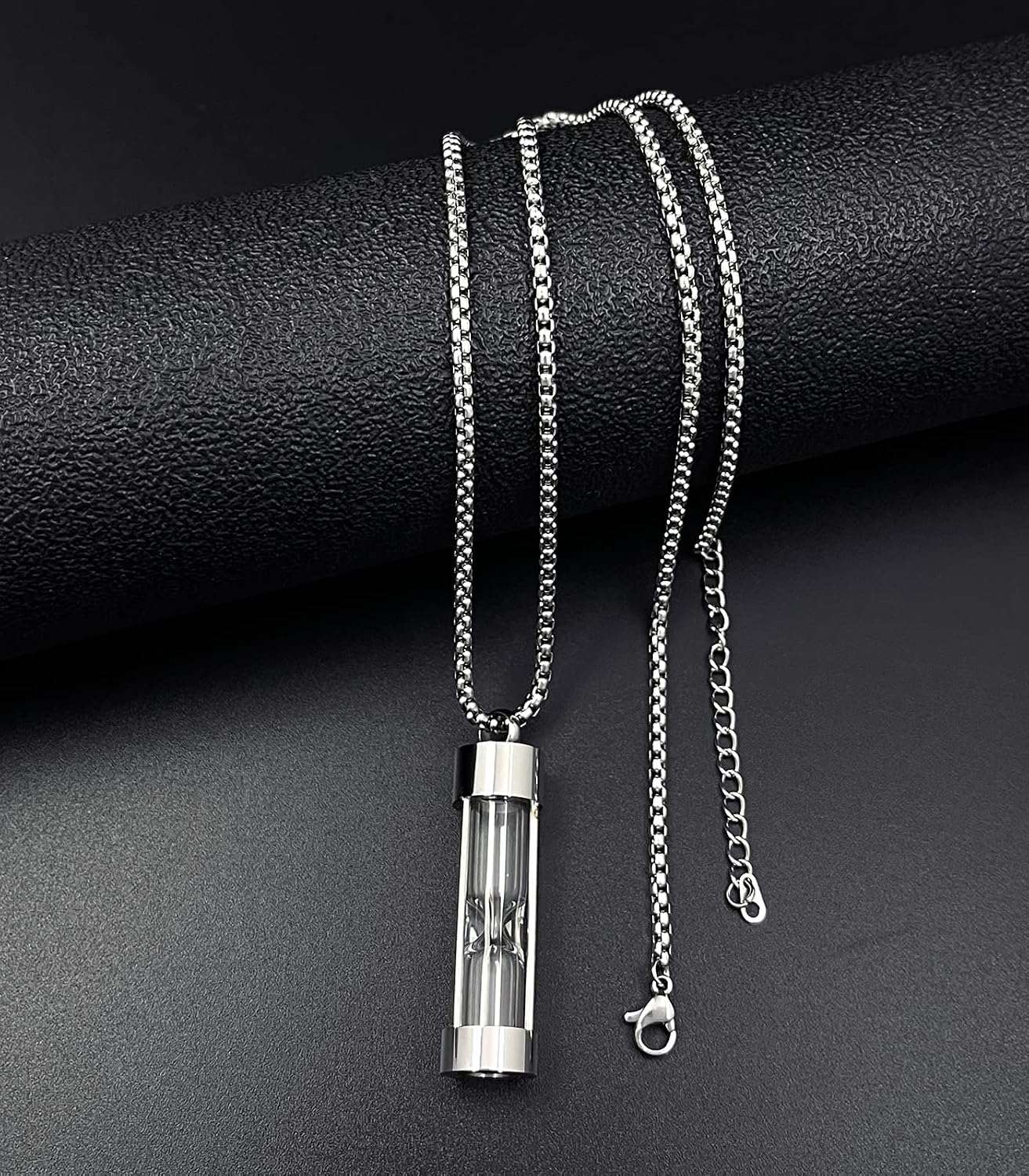 Urn Necklace for Ashes Timeless Hourglass Memorial Pendant Keepsake Cremation Jewelry for Human Pet Ashes