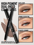 Dual-Ended Cream Eyeshadow Stick Matte & Shimmer 02 noon