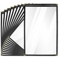 12PCS Menu Covers 8.5 X 14 Inch, Single Page 2 View Restaurant Menu Covers Book, Double Stitched Clear Menu Holders