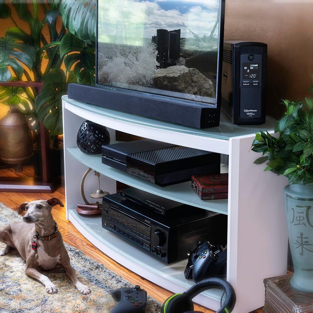 CP1000AVRLCD Intelligent LCD UPS Battery Backup | Surge Protector, 1000VA/600W, 9 Outlets, AVR, Mini-Tower