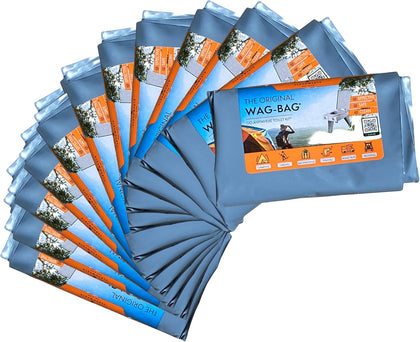 GO Anywhere 12-Pack Portable Toilet Refill Kit, Camping Hiking Backpacking Waste Bags with Poo Powder