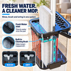 Flat Mop and Bucket with Wringer Set,Mops for Floor Cleaning