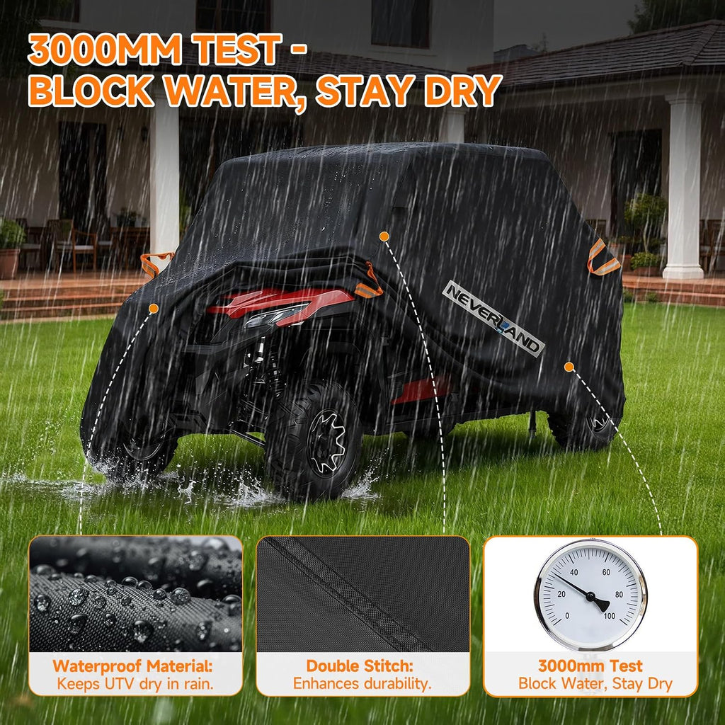 UTV Cover Heavy Waterproof Denier Oxford Cloth for Polaris RZR Yamaha Can-Am Defender Kawasaki Ranger Cover 4-6