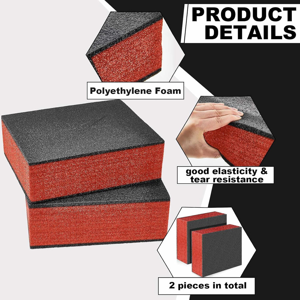 2 Pcs Polyethylene Foam Insert, 12" X 10" X 3.15, Red and Black