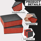 2 Pcs Polyethylene Foam Insert, 12" X 10" X 3.15, Red and Black