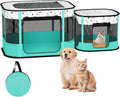 Portable Cat Playpen, 8-Rod Reinforced Kitten Dog Playpens, Foldable Play Pen for Indoor Cats Enclosed Pet Puppy