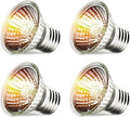 4-Pack 50W UVA+UVB Bulbs | Heat and Light for Reptiles and Amphibian Tanks, Terrariums and Cages | Works with Various