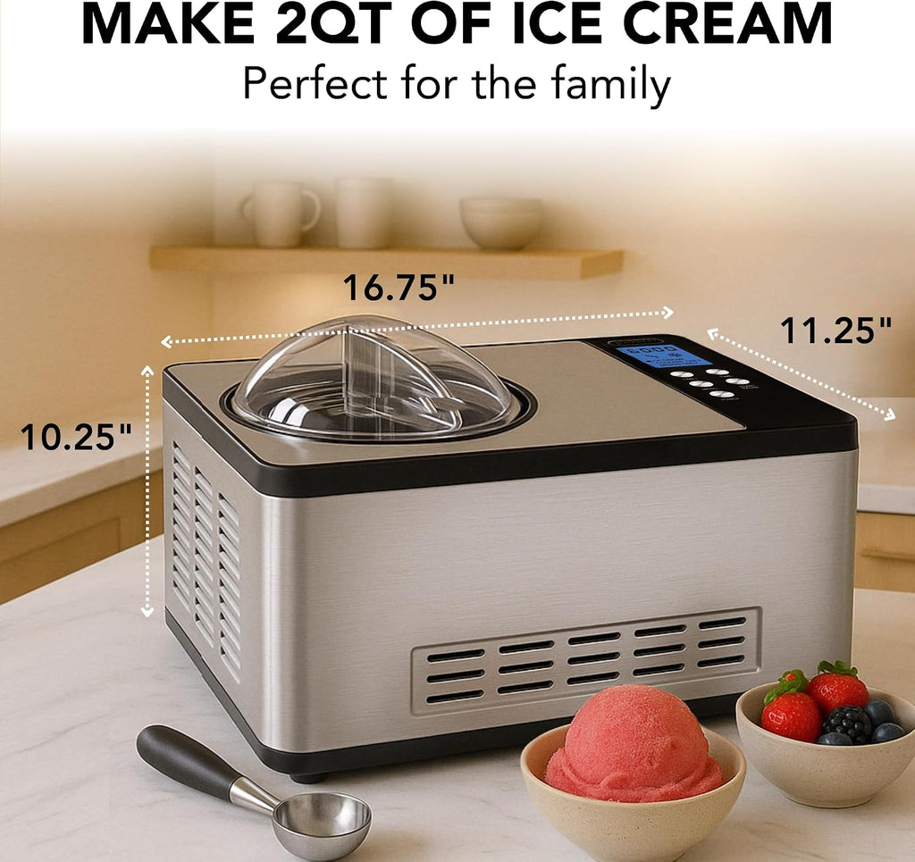 Automatic Ice Cream Maker, 2.1 Qt, ICM-200LS