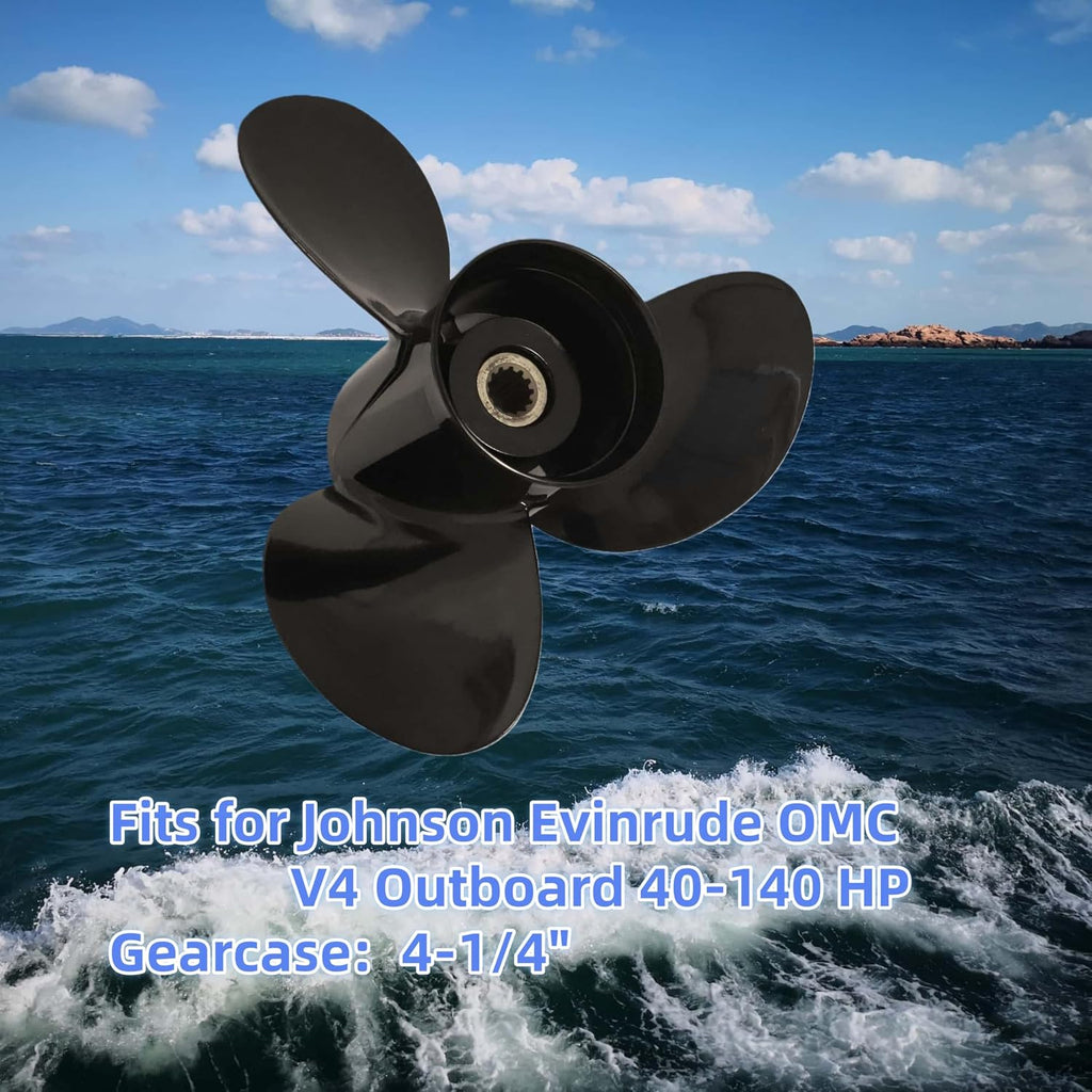 Propeller Compatible for Johnson Evinrude OMC V4 Outboard 40-140 HP