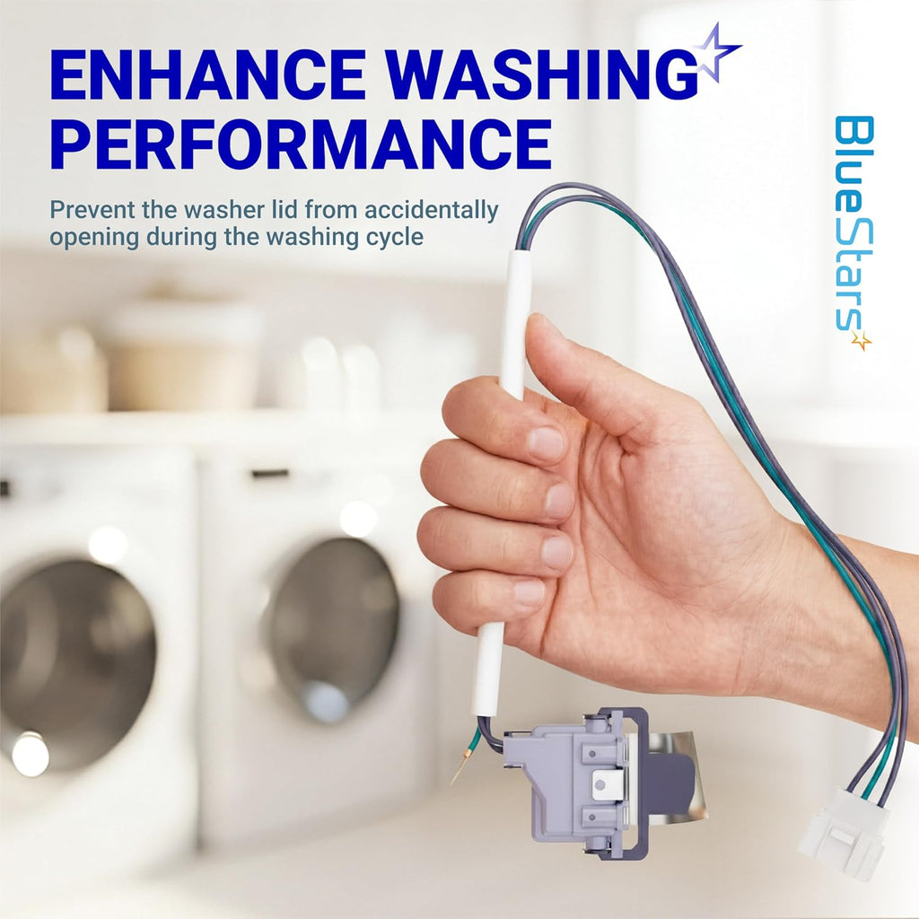 BlueStars 3949238 Washer Door Lid Switch - Compatible with Whirlpool & Kenmore Washers - Replaces WP3949238 AP3100001 PS350431 WP3949238VP AP6008880 PS11742021 - Upgraded with Metal Shield