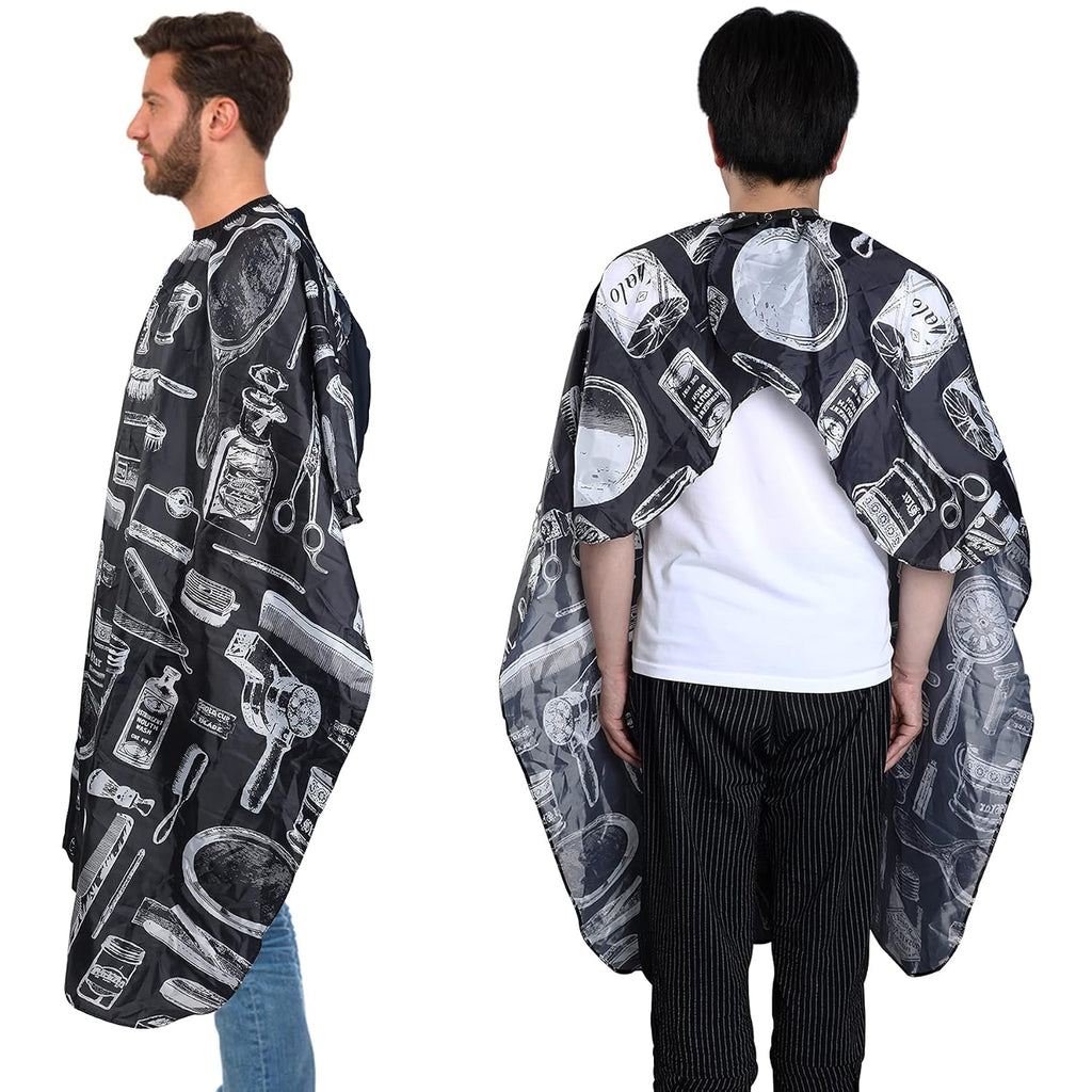 3 Pcs Professional Barber Cape for Adults,Hairdressing Salon Cape | Hairdresser Apron, Watertight Polyester, Easy