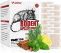 Mouse Rodent Repellent Pounches | Peppermint Oil Mice Repellent, Natural Mouse Deterrent for Kitchen, Warehouse, Car