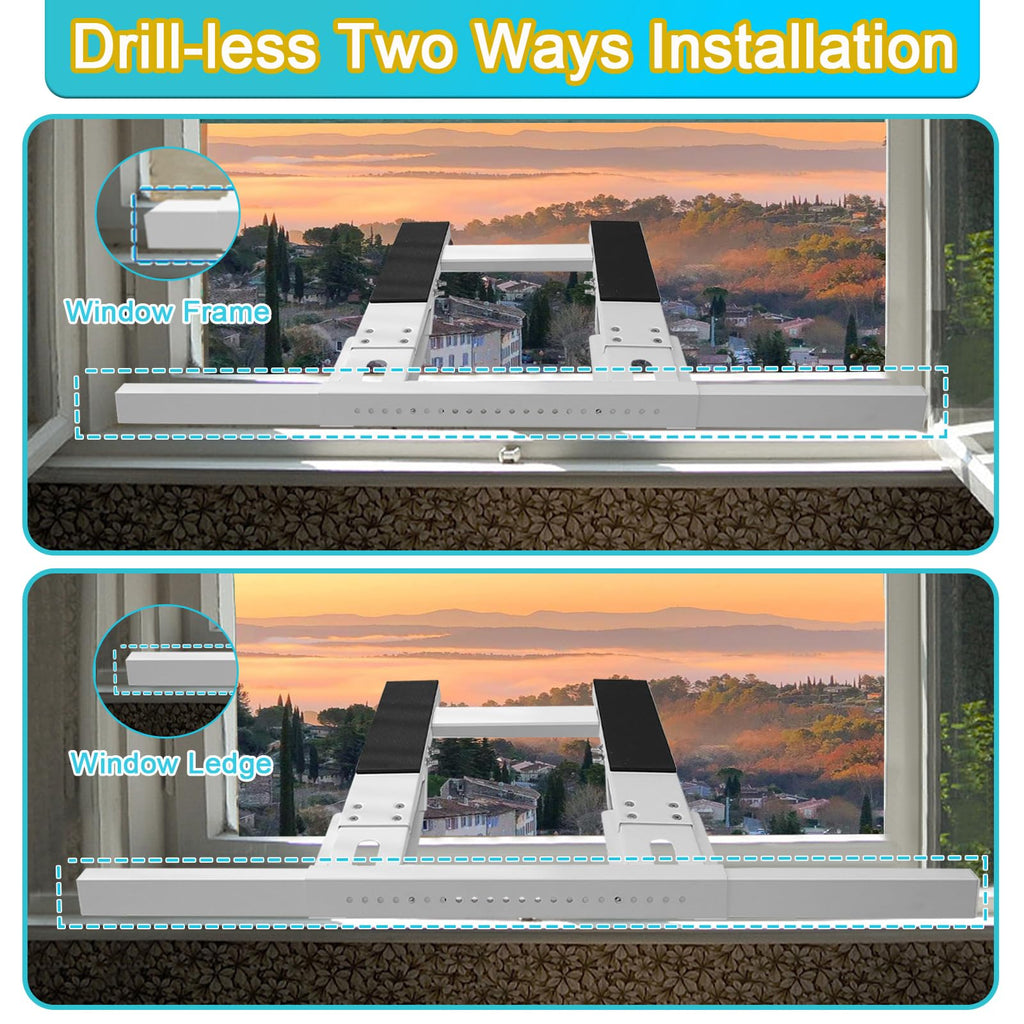 No Drill Window AC Bracket Support Bracket for Single/Double Hung Windows