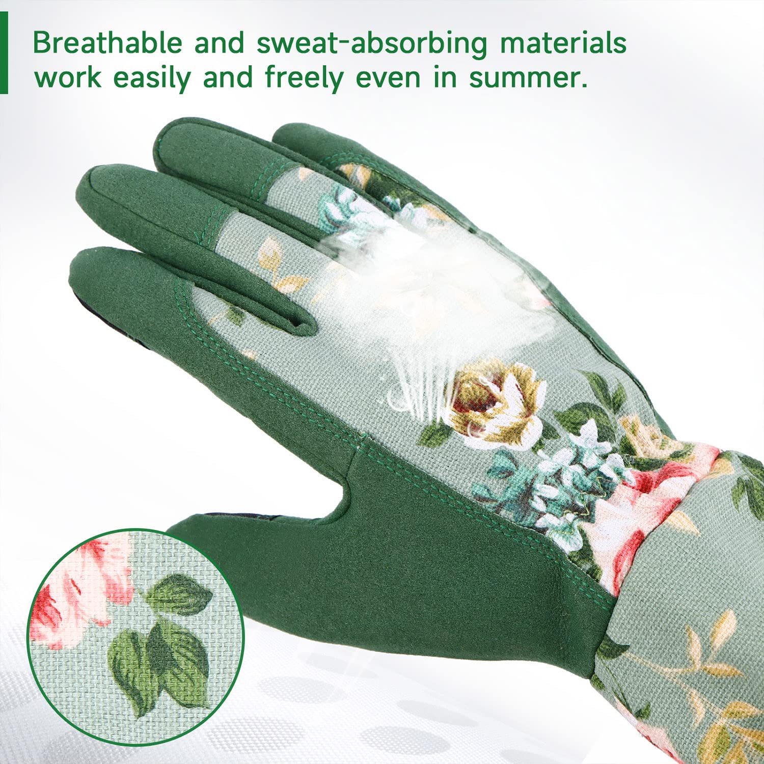 Gardening Gloves, Durable and Comfortable Women's Long Garden Gloves for Gardening Work and Yard Work, Leather