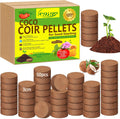 50 Pcs 30mm Coco Coir Pellets Organic Seed Starter Soil Potting Mix | Compressed & Quick Expansion Coconut Fiber