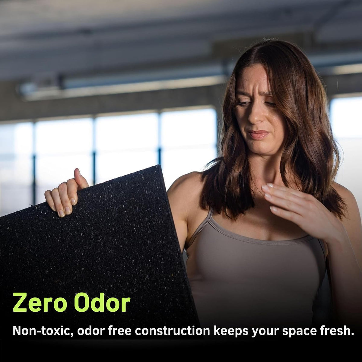 Balance Series Interlocking Floor Tiles - Durable ½ in TPE (Rubber Like, NOT Foam, no Odor) - Gym Flooring for Cardio