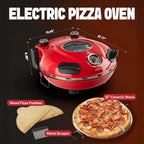Crispy Crust Pizza Oven by Granitestone – 12 Inch Electric Pizza Oven Indoor Countertop Maker with Ceramic Stone