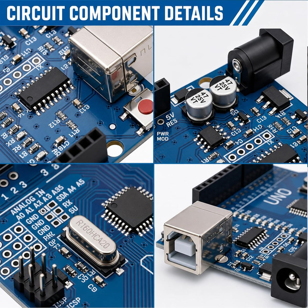 3-Pack Arduino UNO R3 Board, ATmega328P, 16MHz