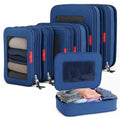 Premium Compression Packing Cubes for Travel - Suitcase Organizer Bags with Double Zipper & Breathable Mesh Panel