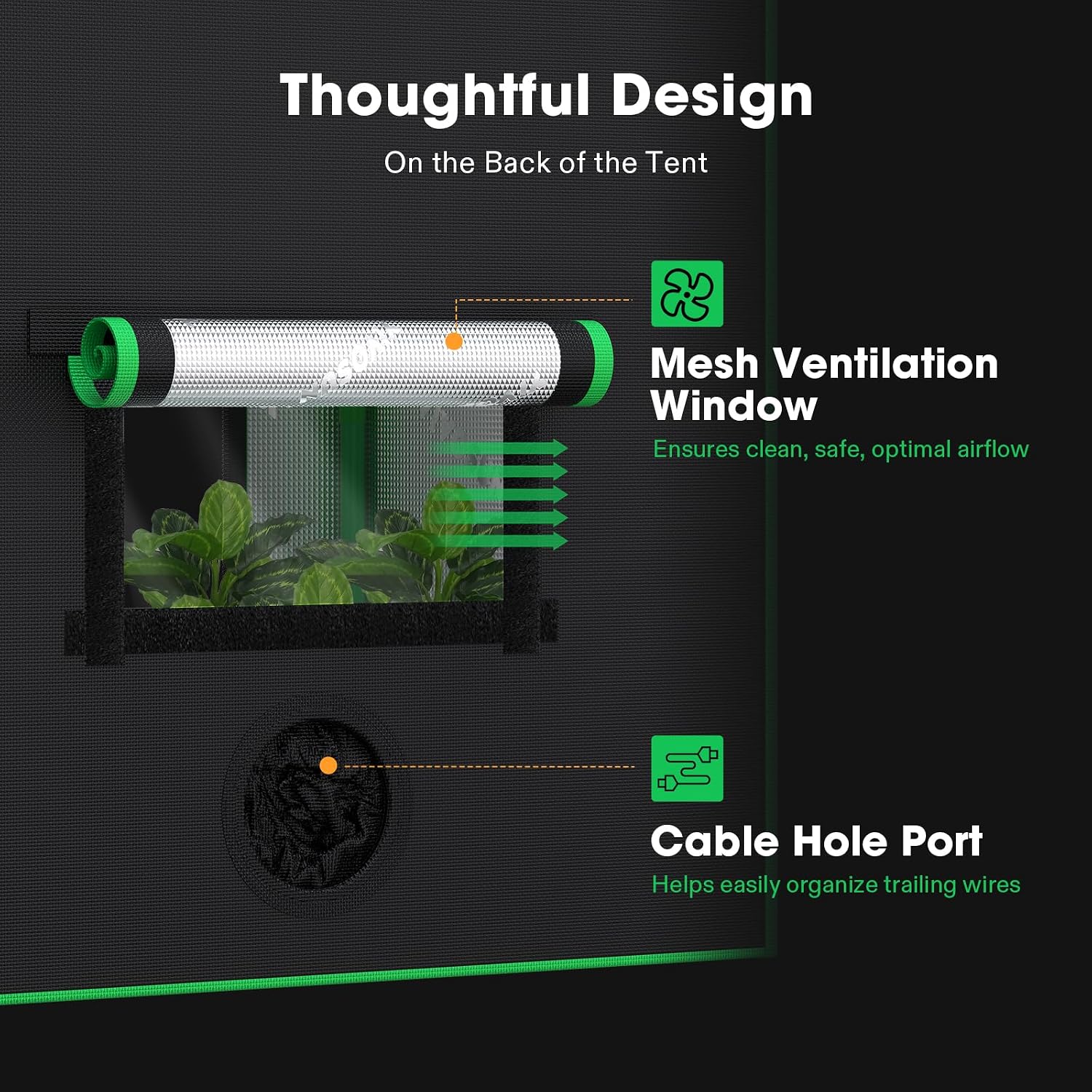 Small Grow Tent for Aerogarden 20"x14"x21" Mylar Tent | Sealed Bottom Design, Mesh Ventilation Window, Highly