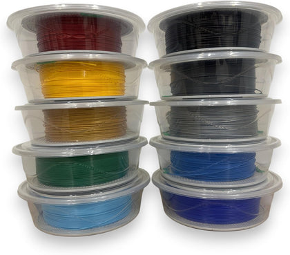 Round Filament Storage, 10-Pack – Stackable Snap-Seal Clear Containers with Rechargeable Silica Desiccant, 1kg
