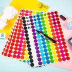 2800 Pieces 3/4" Round Dot Stickers, Circle Coding Labels Multicolor