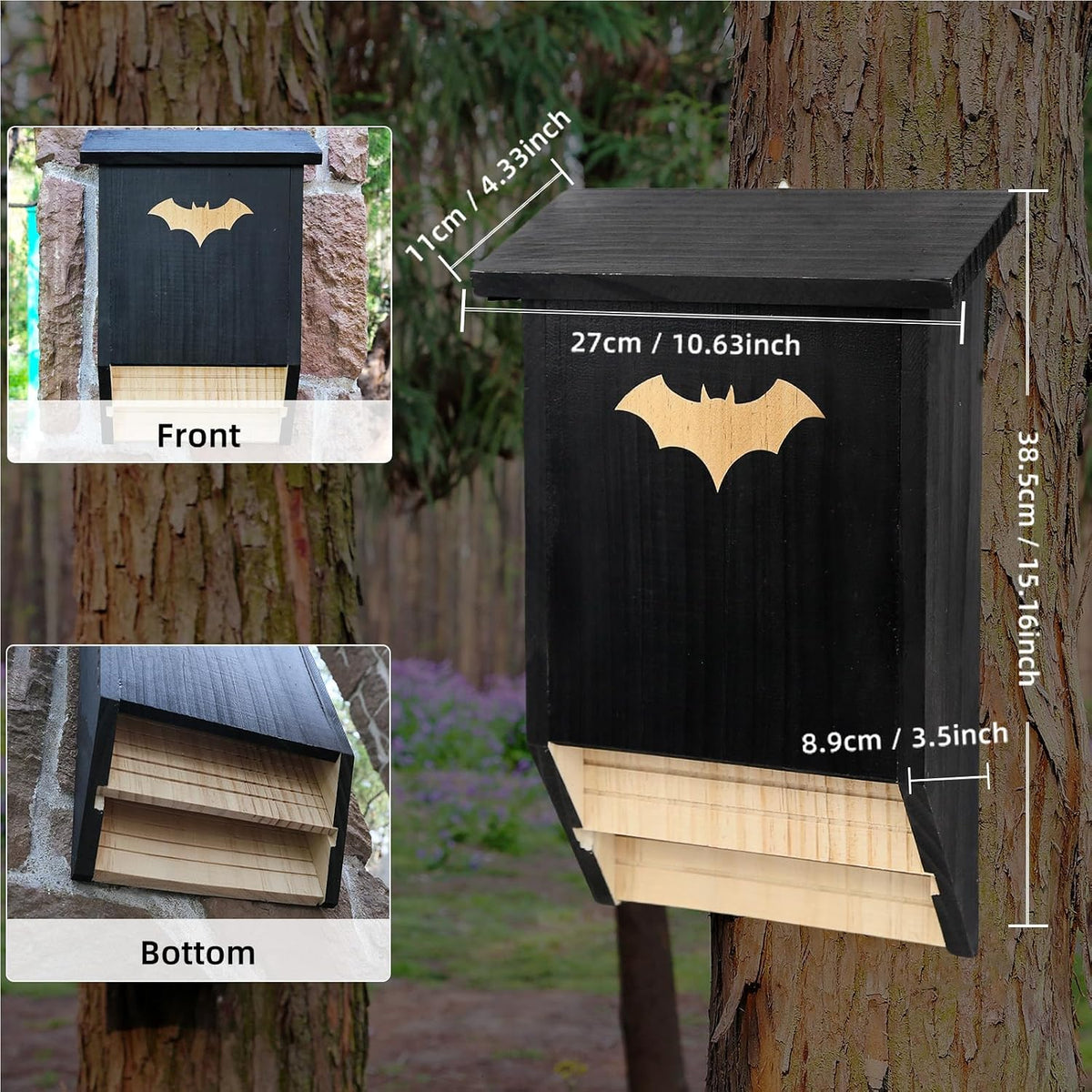 Bat House for Outdoors Perfect for backyards and Gardens