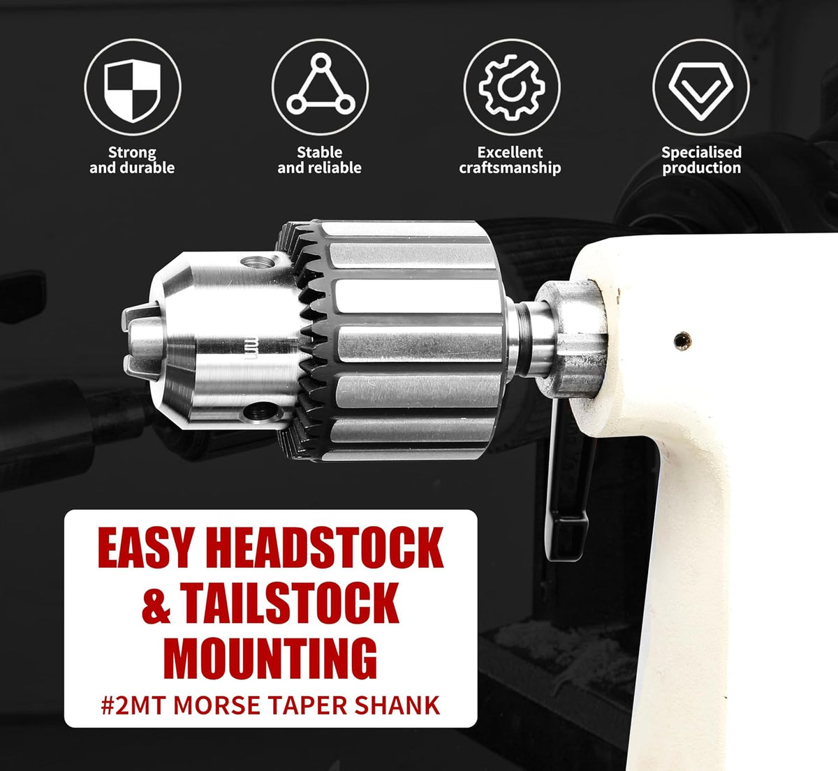 5/8-Inch Keyed Heavy Duty Drill Chuck with #2MT Taper Arbor