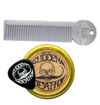 Mustache Wax Sudden Death Strong Hold 1oz Tin & Platinum Death Grip