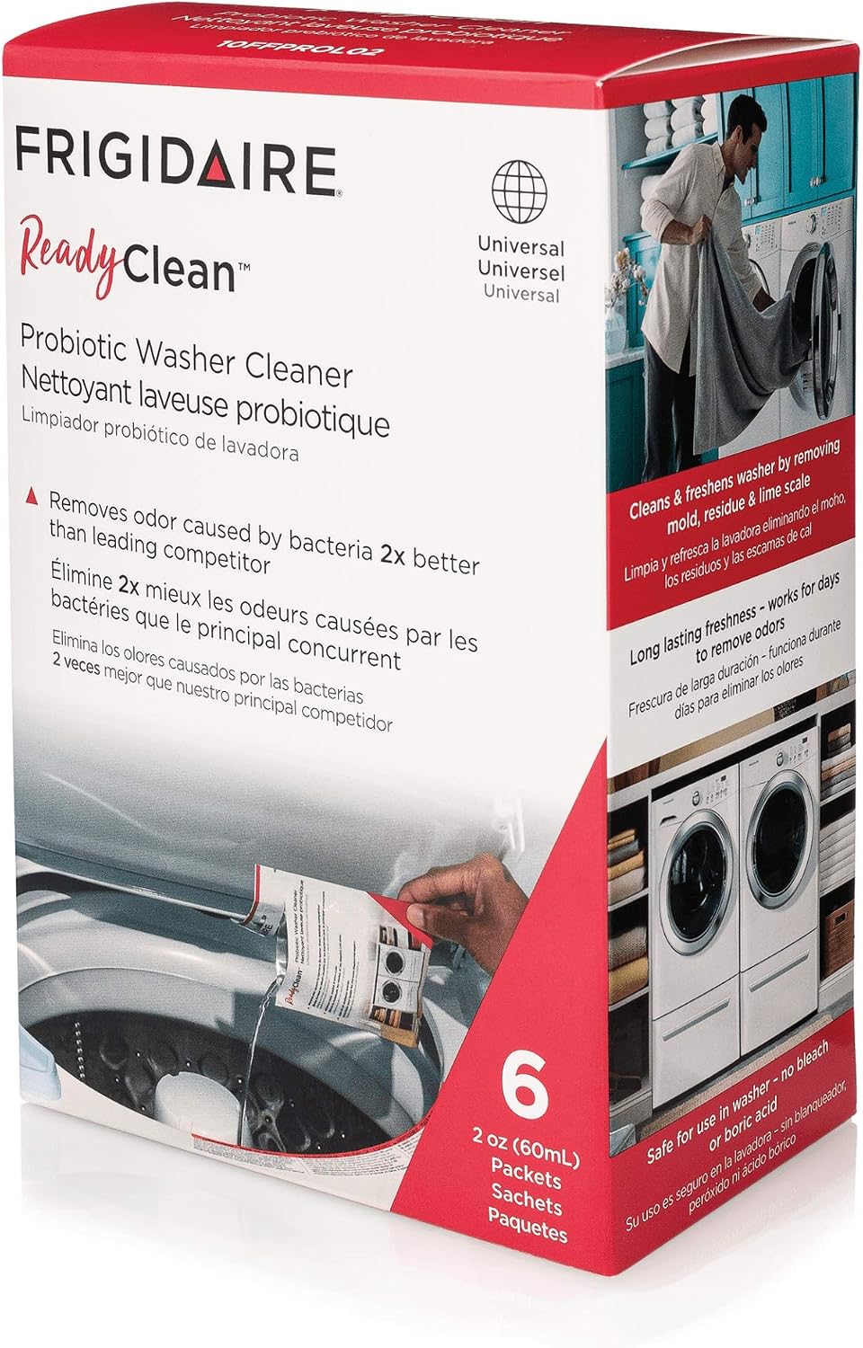 10FFPROL02 ReadyClean Washer Washing Machine Cleaner, 6 Count