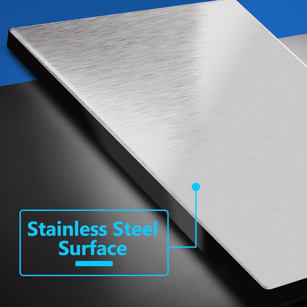 LIDER Blank Screwless Metal-Surface Wall Plate, Upgrade, Mid-Size 1-Gang
