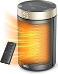 Space Heater, Portable Electric Heaters for Indoor Use with Thermostat | 2026 Upgraded, 34dB Quiet, 12H Timer, 5