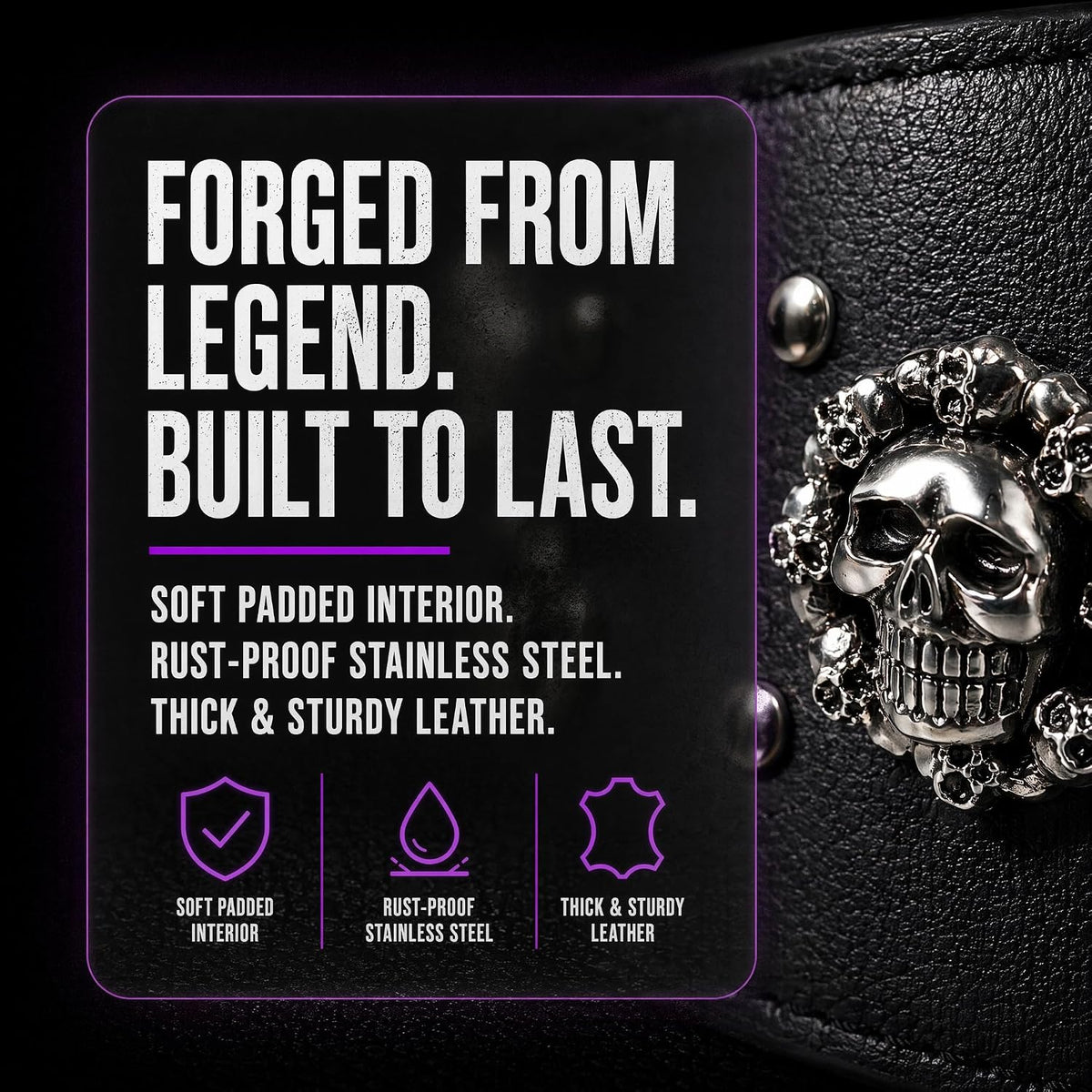 Studded Leather Dog Collar, Spiked Studded Large Breed Dog Collar XL, Durable Wide Leather Collar for Pitbull, Cane