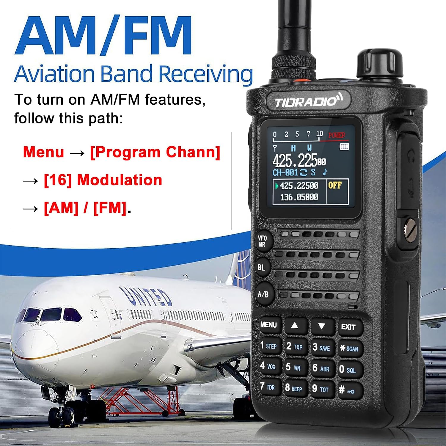 (4th Generation) TIDRADIO TD-H8 10Watt Ham Radio,APP Programming,Spectrum Analysis,SMS Message Text,Online Firmware