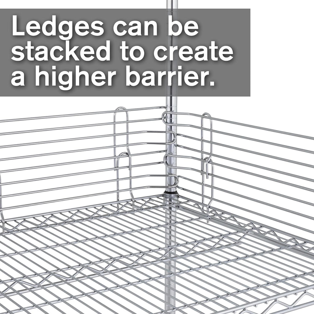 L48N-4C Super Erecta 4" High Stackable Ledge for Wire Shelving, Chrome, 48"…