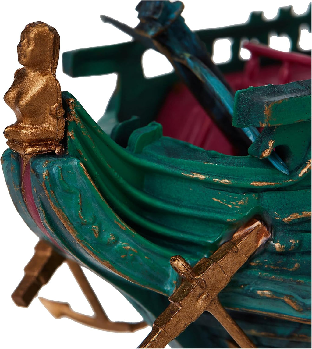 Shipwreck Aquarium Decoration Ornament with Moving Masts, Lifeboat, and Bubble Action