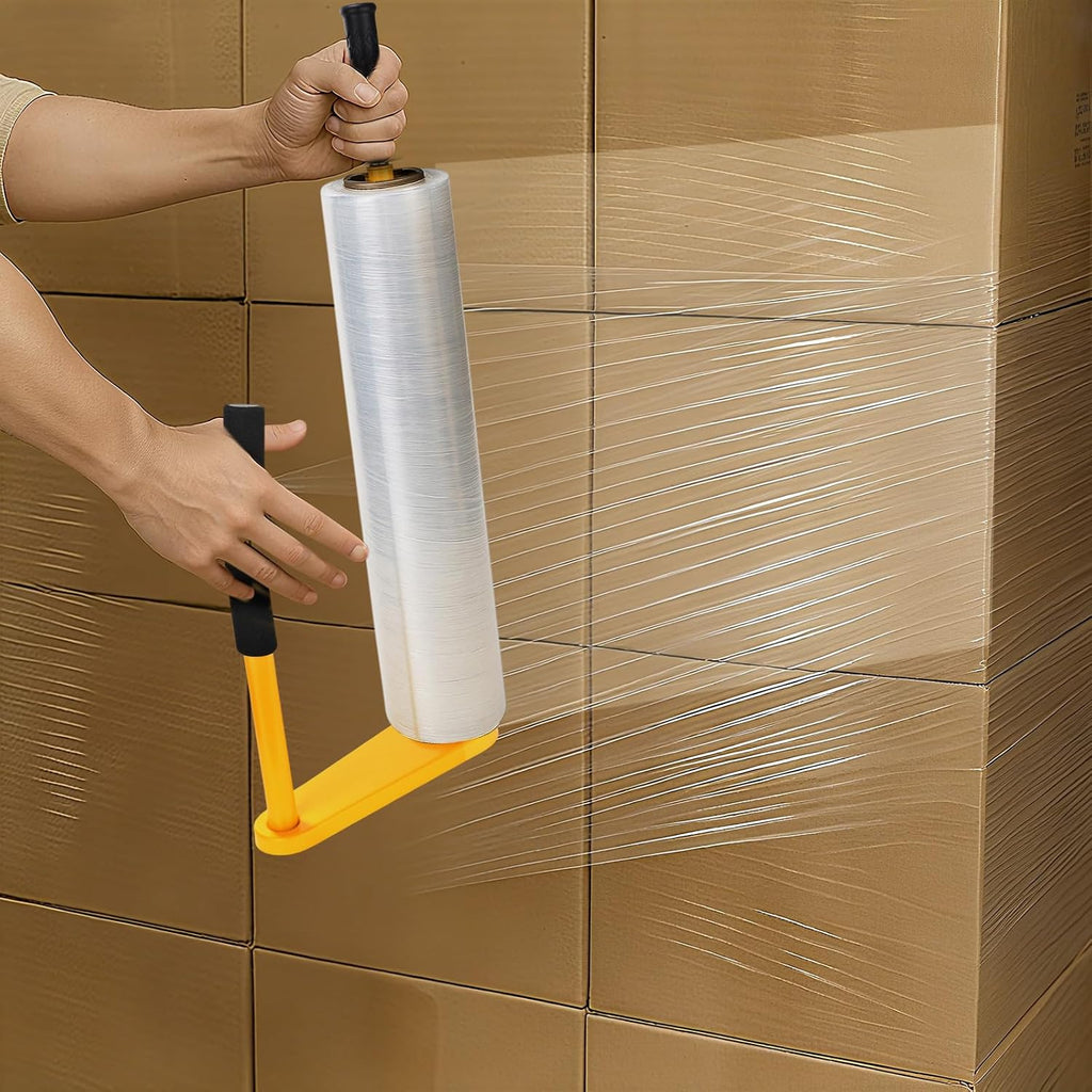 Stretch Film Dispenser Heavy Duty Industrial Stretch Wrap Handle Adjustable 14-20 Inch Pallet Wrap Dispenser