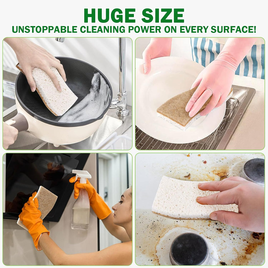 XL Sponges Kitchen, 12Count, Non-Scratch Dish Sponges