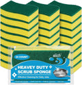 24PK Sponges Kitchen, Heavy Duty Dish Scrubber Sponge for Home