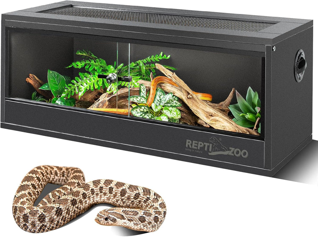 20 Gallon PVC Reptile Tank, 30x12x12 inch Reptile Terrarium for Crested Gecko Frog Lizard Snake Turtle Hermit Crab